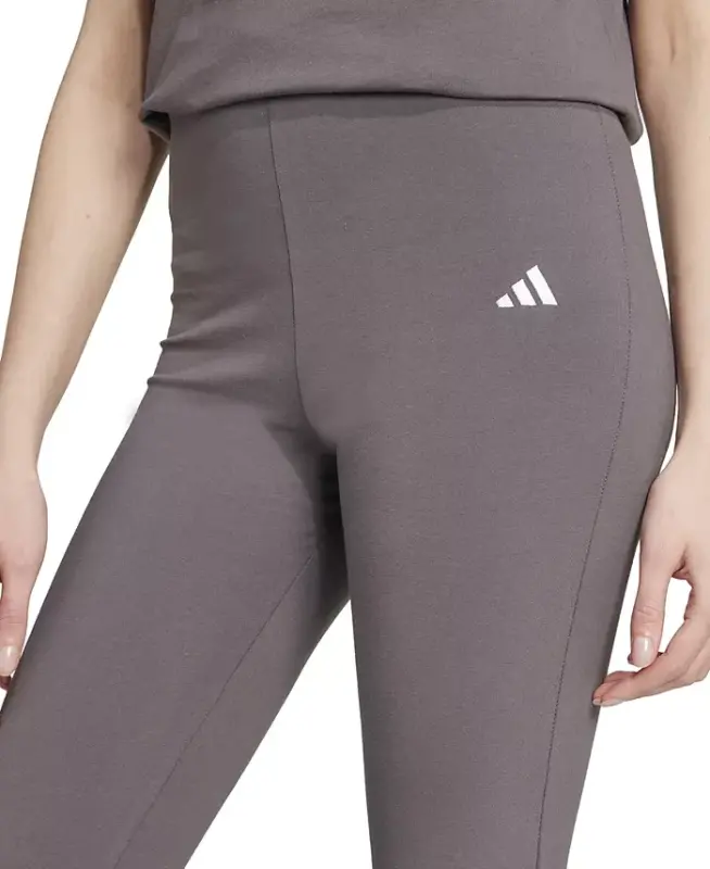 Women's Essentials Small Logo Flared Leggings-Grestr/whi - 3