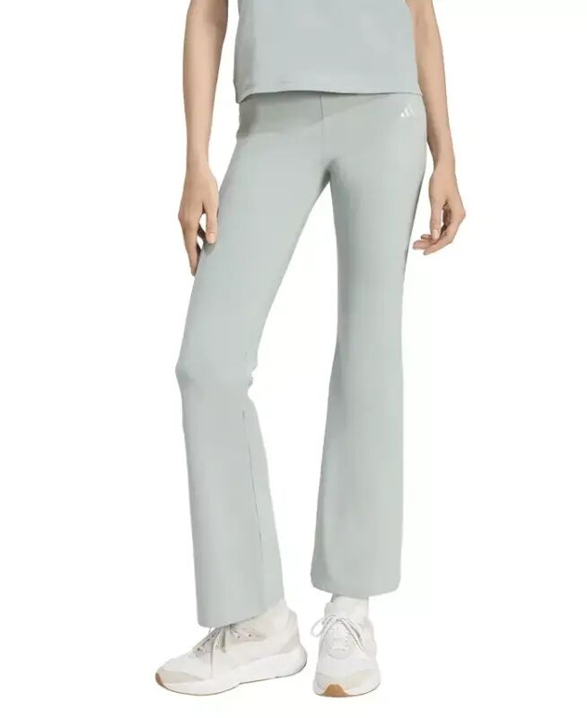 Women's Essentials Small Logo Flared Leggings - Lt/pas Grn - adidas