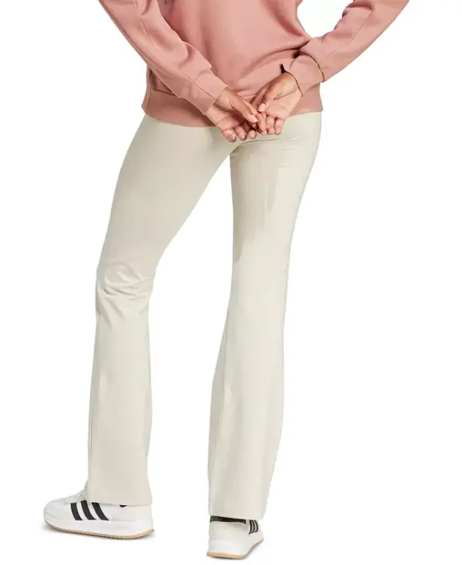 Women's Essentials Small Logo Flared Leggings - Wonder Alumina/white - 3