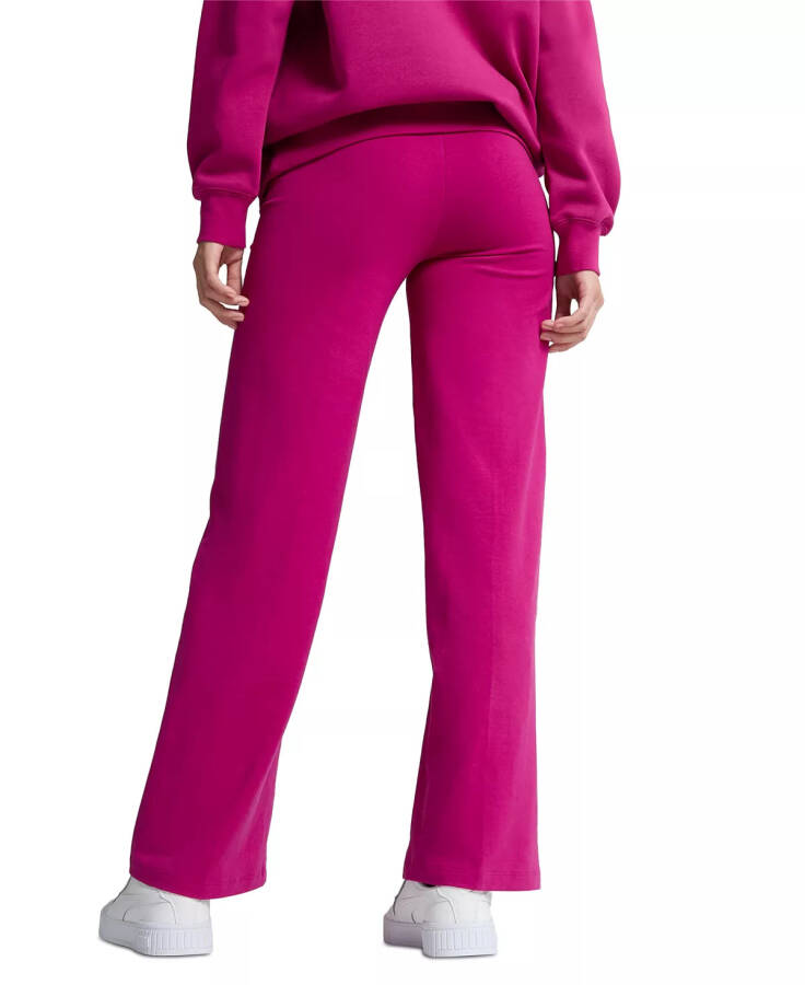 Women's Essentials Straight Leg Full-Length Pants Pink - 2