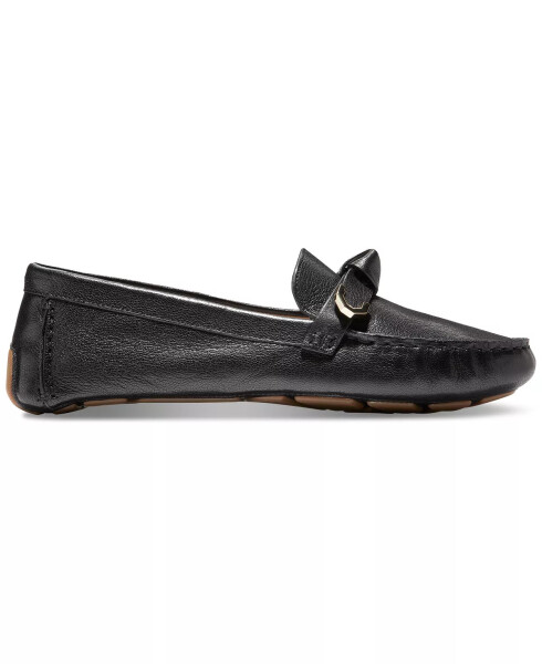 Women's Evelyn Bow Driver Loafers Black Leather - 2