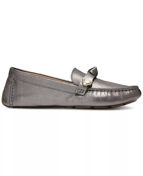 Women's Evelyn Bow Driver Loafers Pewter Metallic - 2