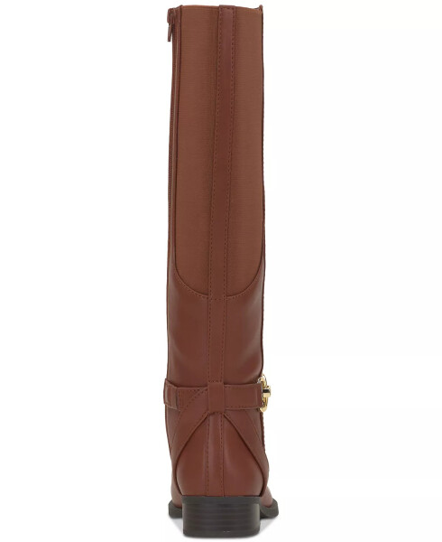 Women's Faron Knee High Riding Boots, Created for Modazone Cognac Smooth - 3