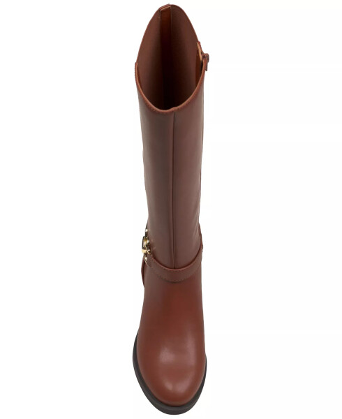 Women's Faron Knee High Riding Boots, Created for Modazone Cognac Smooth - 4