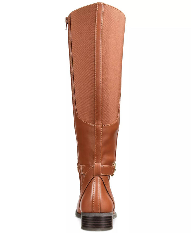 Women's Faron Knee High Riding Boots, Created for Modazone Cognac Smooth - 11