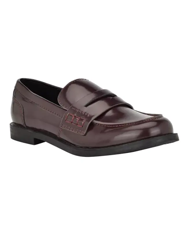 Women's Farrel Slip-On Penny Loafers - Dark Red - CALVIN KLEIN