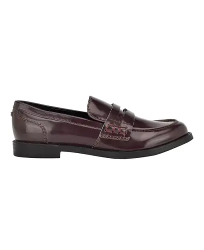 Women's Farrel Slip-On Penny Loafers - Dark Red - CALVIN KLEIN (1)