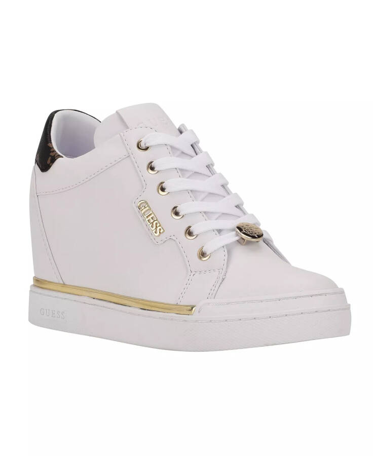 Women's Faster Wedge Sneakers White/Brown - 1