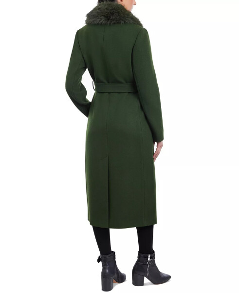 Women's Faux-Fur-Collar Belted Coat Jade - 2