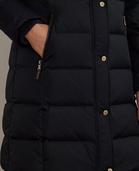 Women's Faux-Fur Hooded Puffer Coat Dk Navy - 4