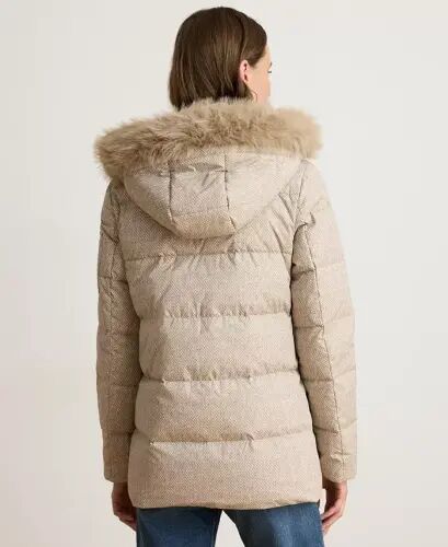 Women's Faux-Fur Hooded Puffer Coat - Truffle Broken Twil - LAUREN RALPH LAUREN (1)