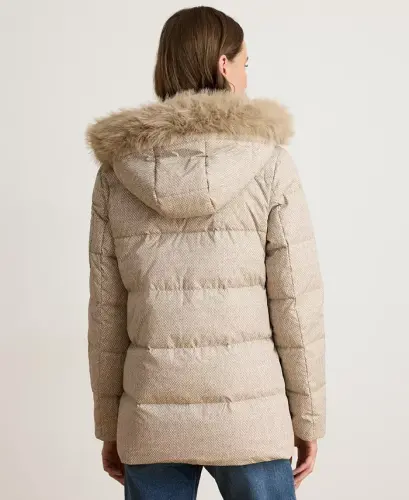 Women's Faux-Fur Hooded Puffer Coat - Truffle Broken Twil - LAUREN RALPH LAUREN (1)