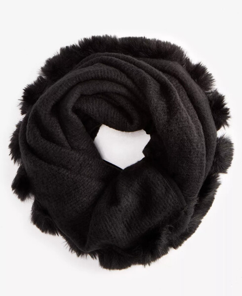 Women's Faux-Fur-Trim Wrap, Created for Modazone Black - 2