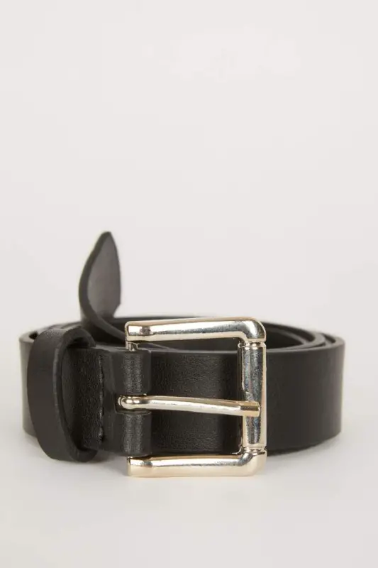 Women's Faux Leather Classic Belt Black - DEFACTO