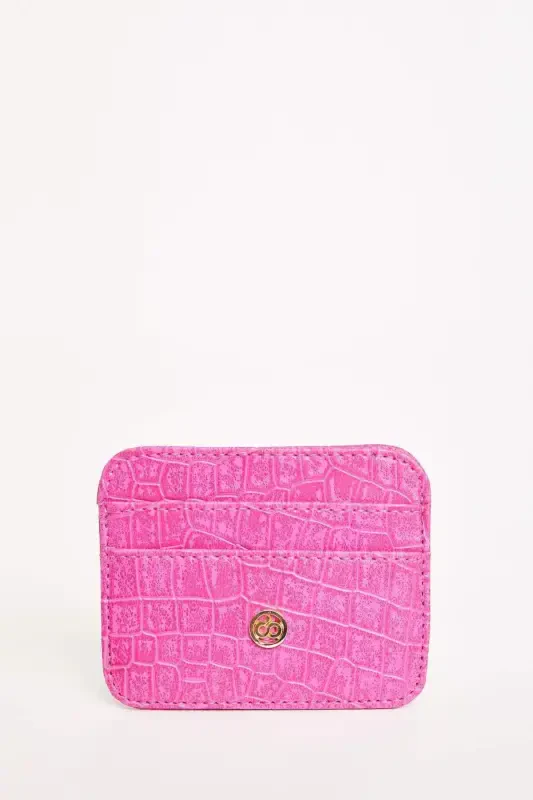 Women's Faux Leather Croco Cardholder W2526azns - DEFACTO