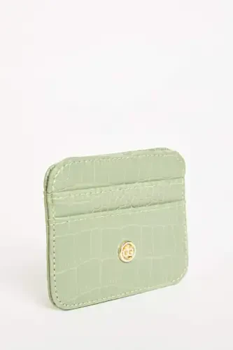 Women's Faux Leather Croco Cardholder W2526azns-green - DEFACTO (1)