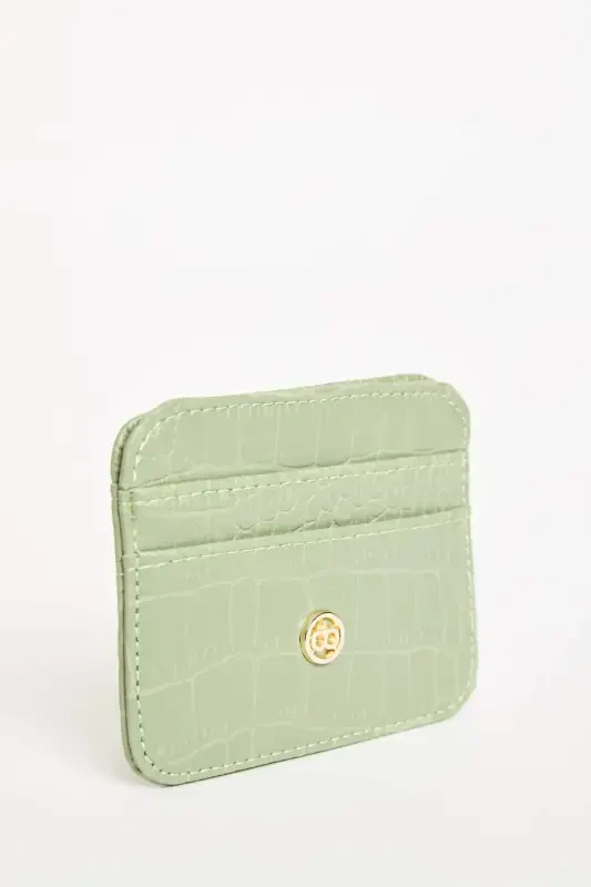 Women's Faux Leather Croco Cardholder W2526azns-green - 2