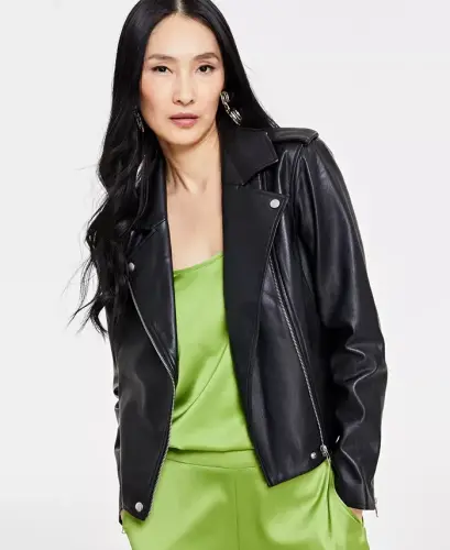 Women's Faux-Leather Jacket, Created for Modazone - 3