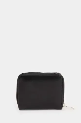 Women's Faux Leather Wallet-Black - 6