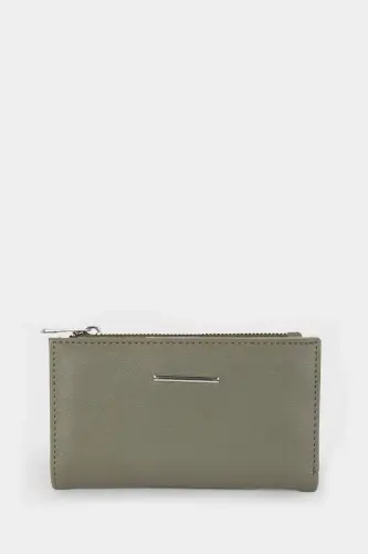 Women's Faux Leather Wallet-Mint - 1