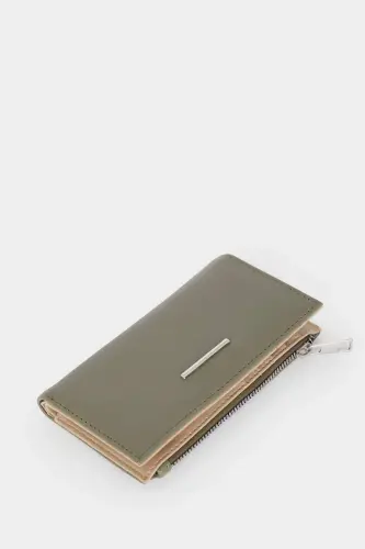 Women's Faux Leather Wallet-Mint - 5