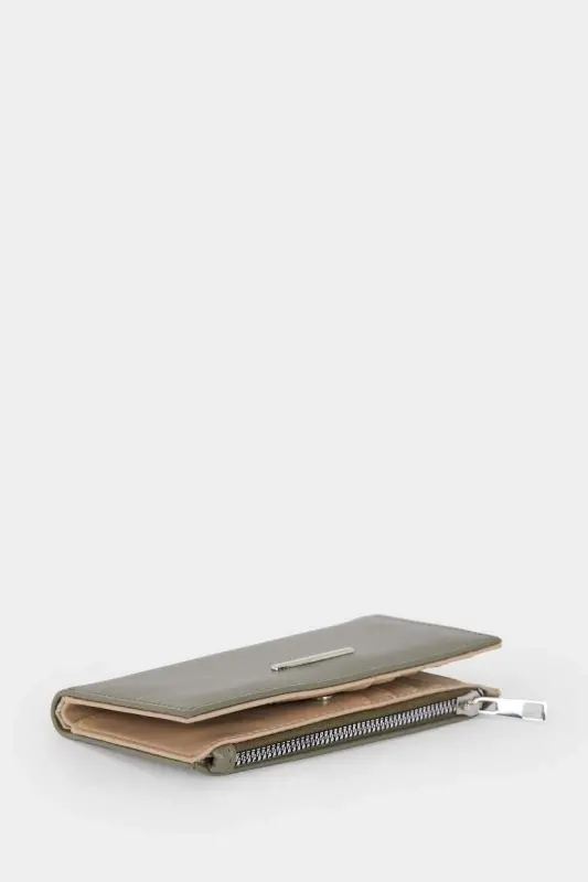 Women's Faux Leather Wallet-Mint - 6