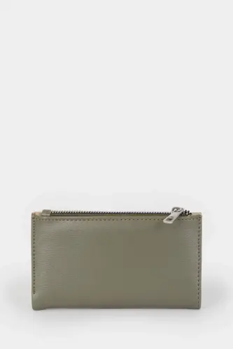 Women's Faux Leather Wallet-Mint - 7