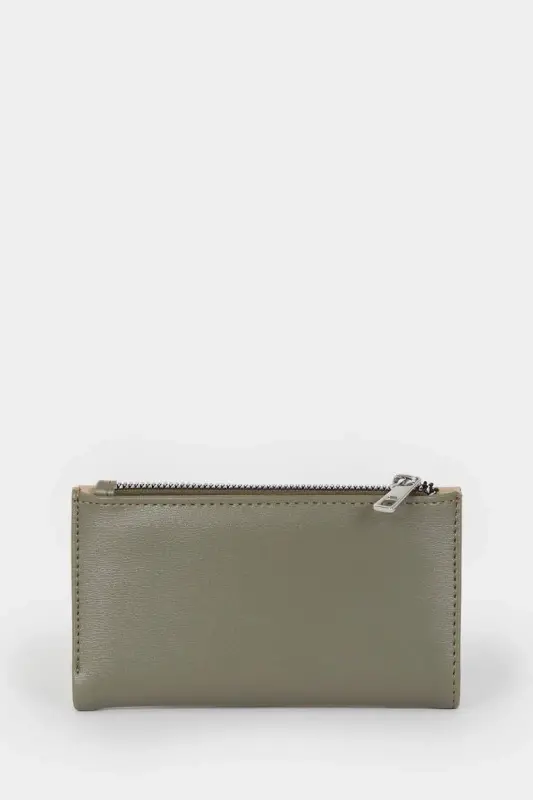 Women's Faux Leather Wallet-Mint - 7