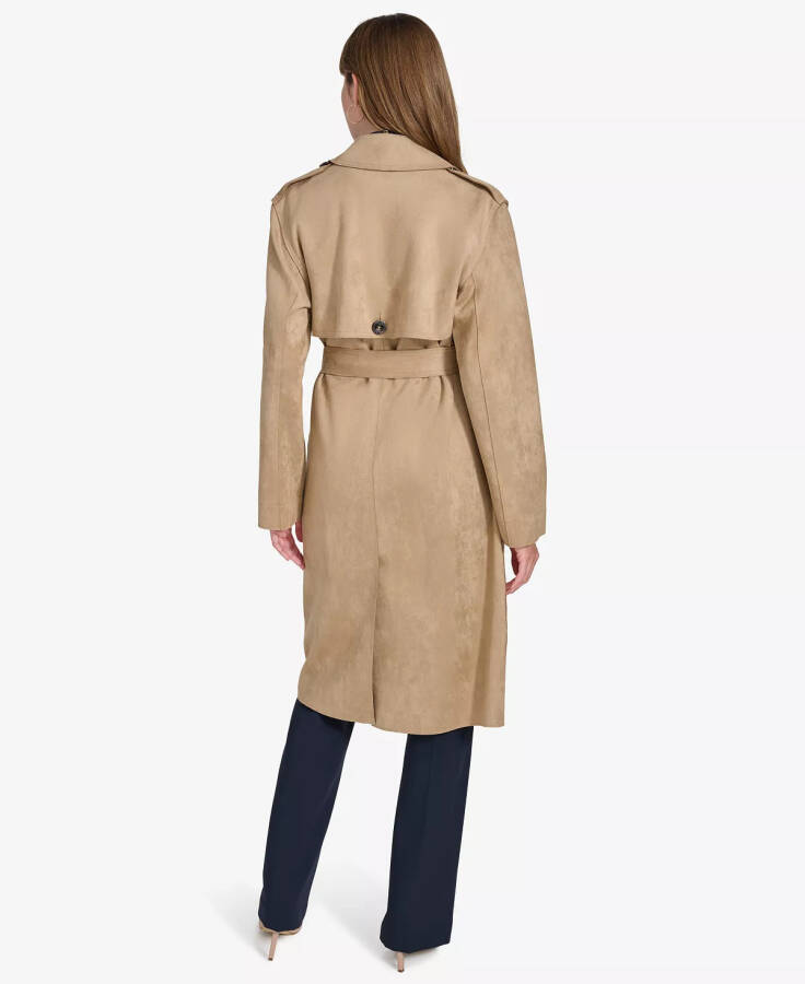 Women's Faux-Suede Trench Coat Tanin - 2