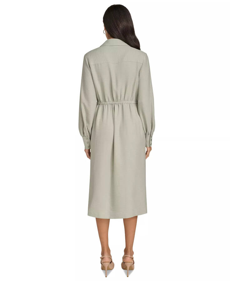 Women's Faux-Wrap Long-Sleeve Sheath Dress Jadeite - 5