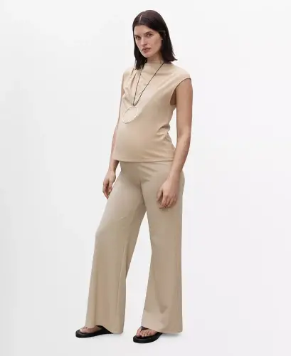 Women's Fine-Knit Wide Leg Trousers - 1
