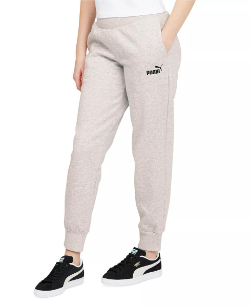 Women's Fleece Sweatpants Light Gray Heather-Puma Black - 1