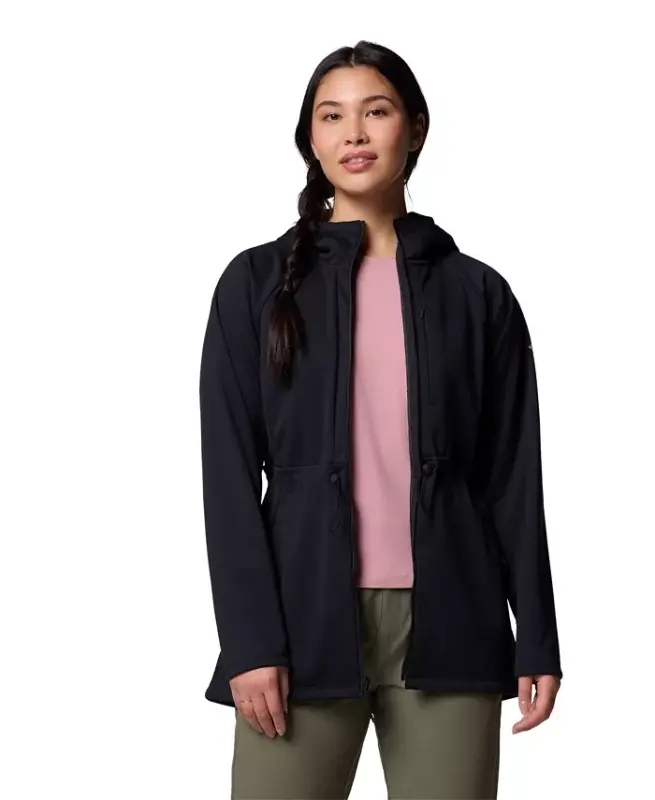 Women's Flora Park II Softshell Jacket-Black - 2
