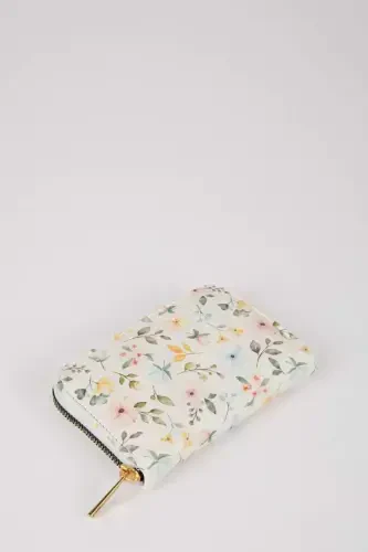 Women's Floral Faux Leather Wallet-Mix - 4