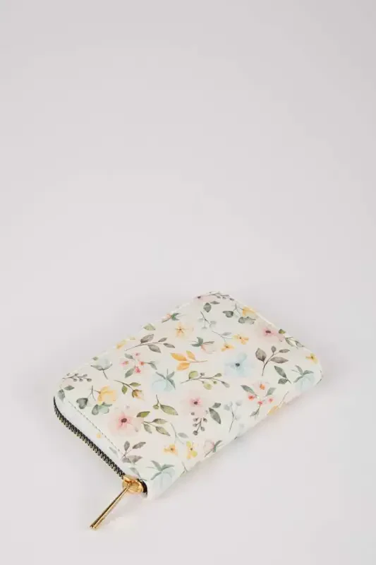 Women's Floral Faux Leather Wallet-Mix - 4