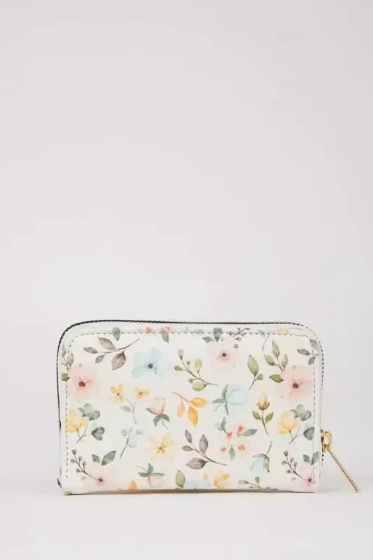 Women's Floral Faux Leather Wallet-Mix - 5