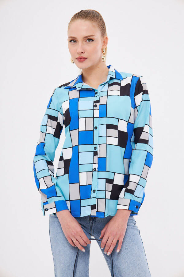 Women's Floral Print Long Sleeve Blouse ARM-25K001040 - 3