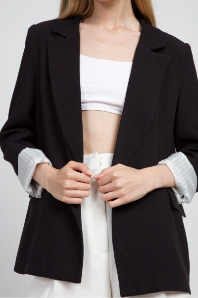 Women's Foldable Black Jacket - 3