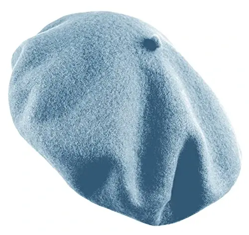 Women's French Beret Hat Solid Color Plain Wool Classic Traditional Artist Cap - WOMEN'S (1)