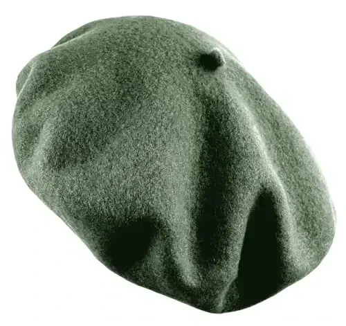 Women's French Beret Hat Solid Color Plain Wool Classic Traditional Artist Cap - 2