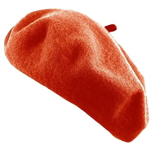 Women's French Beret Hat Solid Color Plain Wool Classic Traditional Artist Cap 