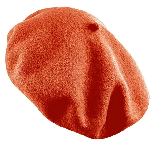 Women's French Beret Hat Solid Color Plain Wool Classic Traditional Artist Cap - 2