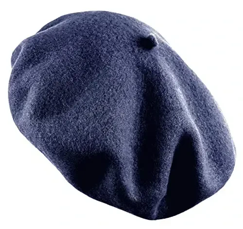 Women's French Beret Hat Solid Color Plain Wool Classic Traditional Artist Cap - 3
