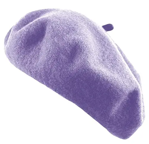 Women's French Beret Hat Solid Color Plain Wool Classic Traditional Artist Cap - 1