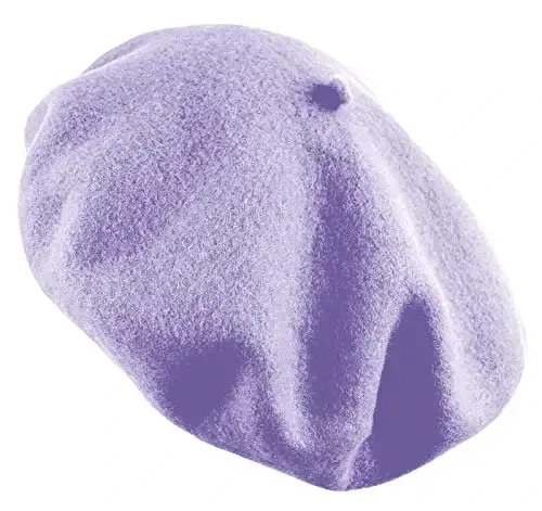 Women's French Beret Hat Solid Color Plain Wool Classic Traditional Artist Cap - 3