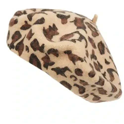 Women's French Beret Hat Solid Color Plain Wool Classic Traditional Artist Cap - 1