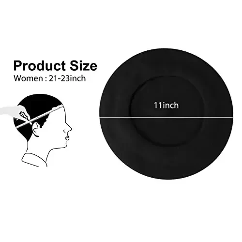 Women's French Beret Hat Solid Color Plain Wool Classic Traditional Artist Cap - WOMEN'S (1)