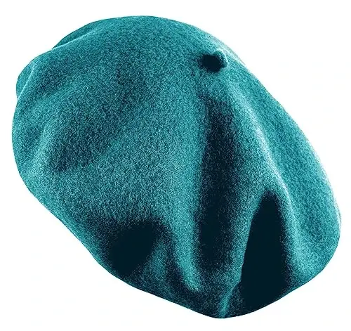 Women's French Beret Hat Solid Color Plain Wool Classic Traditional Artist Cap - 2