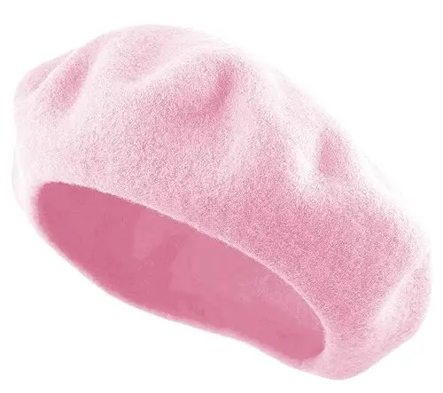 Women's French Beret Hat Solid Color Plain Wool Classic Traditional Artist Cap - WOMEN'S (1)