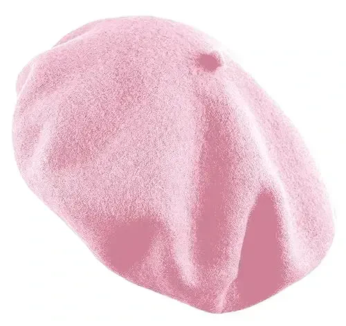 Women's French Beret Hat Solid Color Plain Wool Classic Traditional Artist Cap - 3